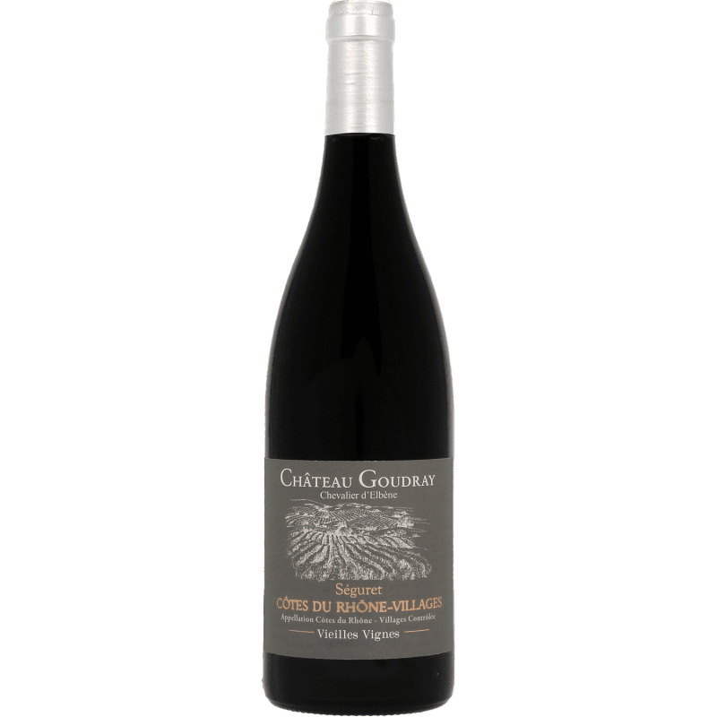 Vin Rouge A.O.P Côtes-Du-Rhône-Villages Seguret Château Goudray Vieilles Vignes "Chevalier d'Elbène", 2021