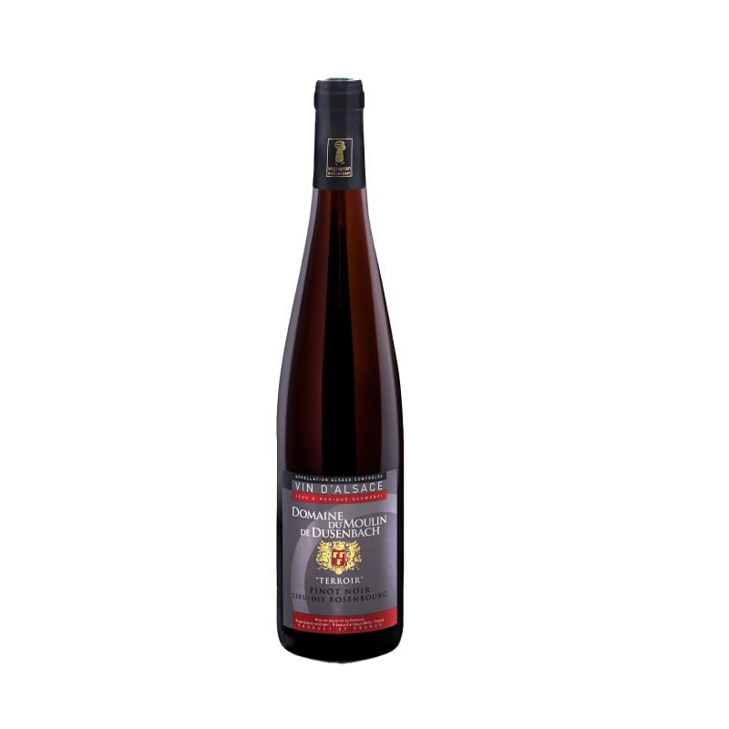 Vin Rouge A.O.P Alsace Pinot Noir Domaine du Moulin de Dusenbach  "Lieu-dit Rosénbourg"  Pinot Noir élevé en fût de chêne, 2018