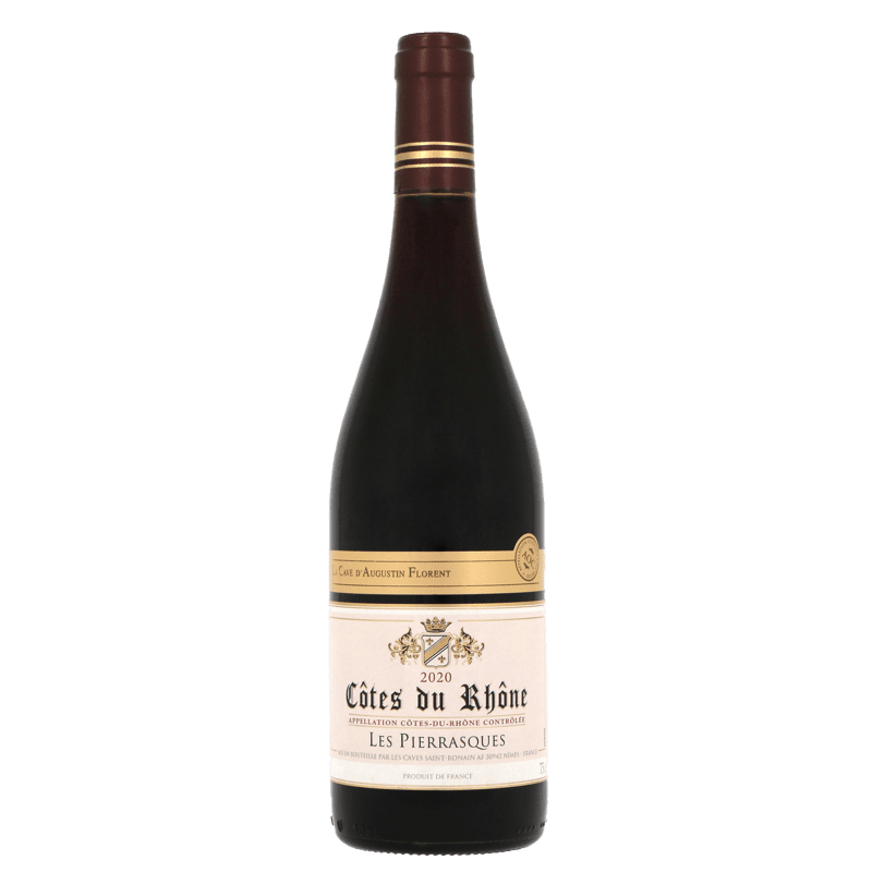 Vin Rouge A.O.P Côtes-Du-Rhône La Cave d'Augustin Florent "Les Pierrasques", 2020
