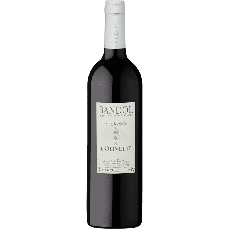Vin Rouge A.O.P Bandol Domaine de l'Olivette "L'Oratoire de l'Olivette", 2019