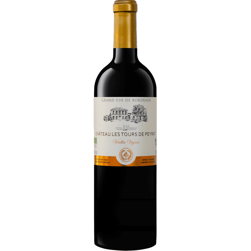 Vin Rouge A.O.P Blaye-Côtes-De-Bordeaux Château Les Tours de Peyrat "Vieilles Vignes", 2021