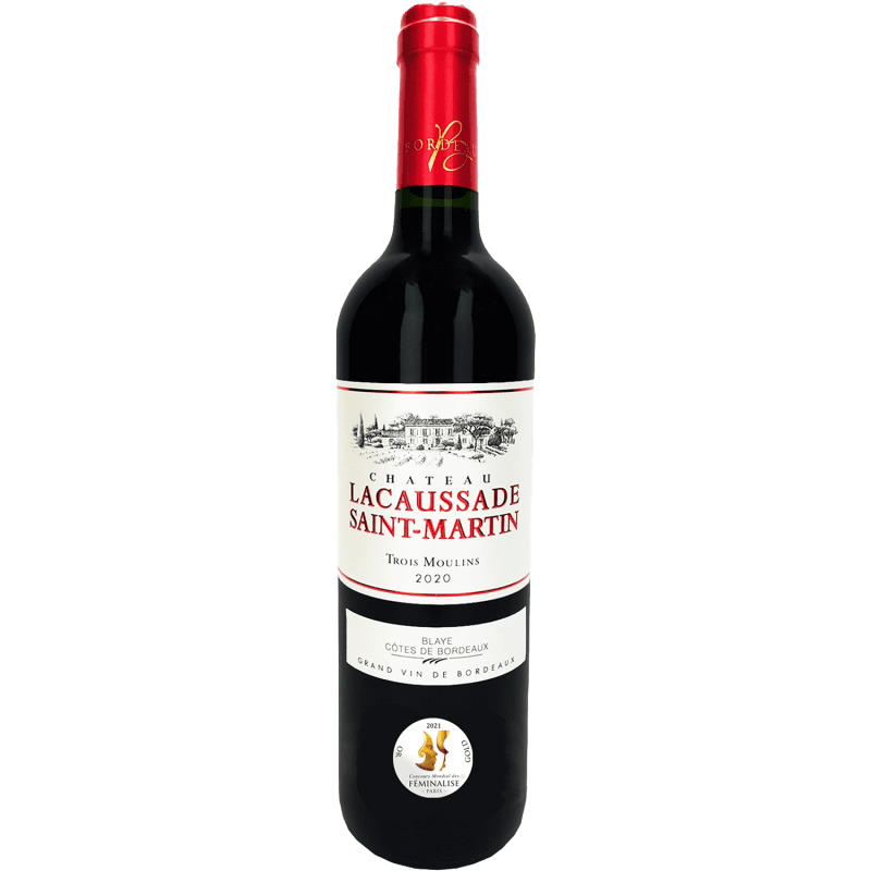 Château Lacaussade Saint Martin "Trois Moulins", 2020,A.O.P Blaye Côtes de Bordeaux, Vin Rouge
