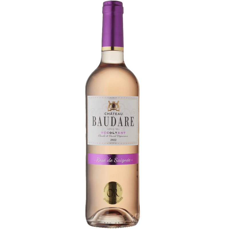 Château Baudare "Rosé de saignée", 2022, A.O.P Fronton, Vin Rosé