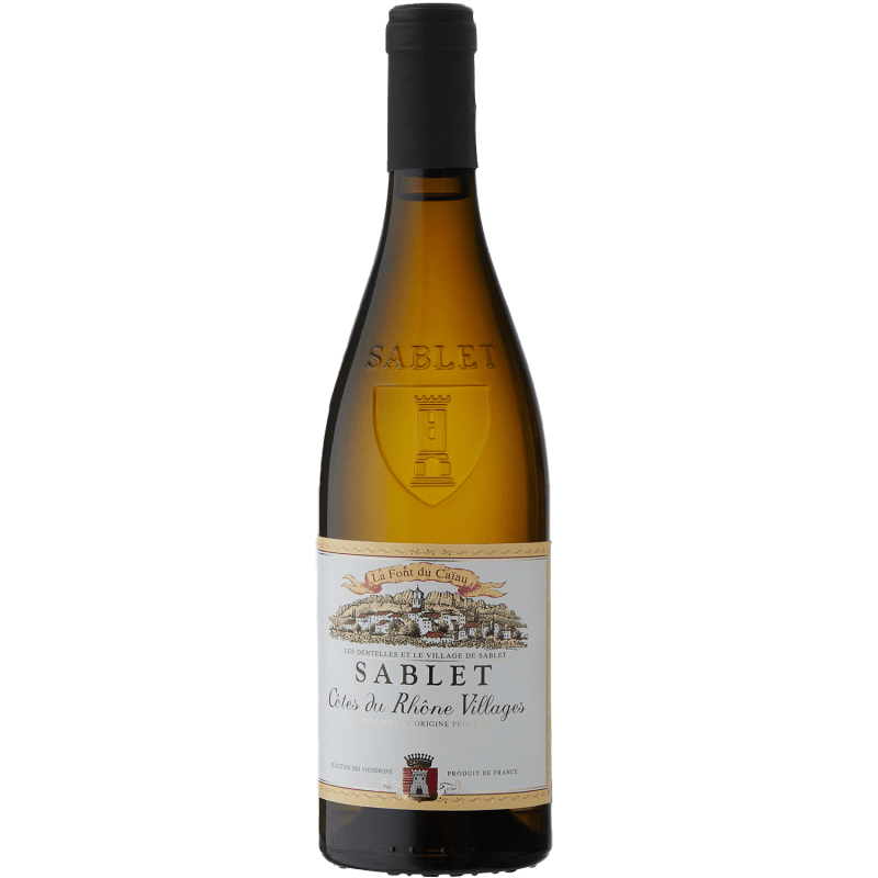 La Font Du Caïau, 2022, A.O.P Côtes-Du-Rhône-Villages Sablet, Vin Blanc