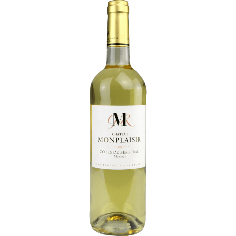 Château Monplaisir, 2022, A.O.P Côtes de Bergerac, Vin Blanc Moelleux