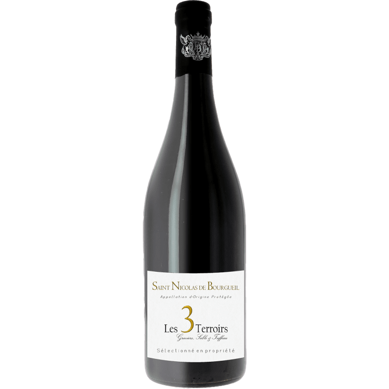 Les Trois Terroirs "Graviers, Sables, Tuffeau", 2021, A.O.P Saint-Nicolas-de-Bourgueil, Vin Rouge