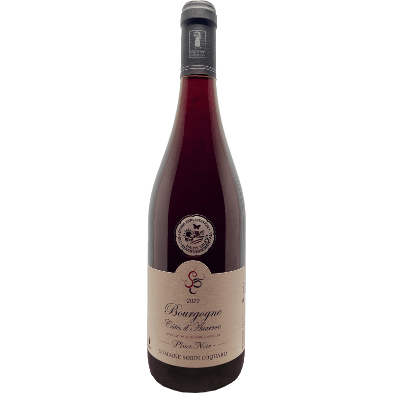 Domaine Sorin-Coquard, 2022, A.O.P Bourgogne Côtes D'Auxerre Pinot Noir, Vin Rouge