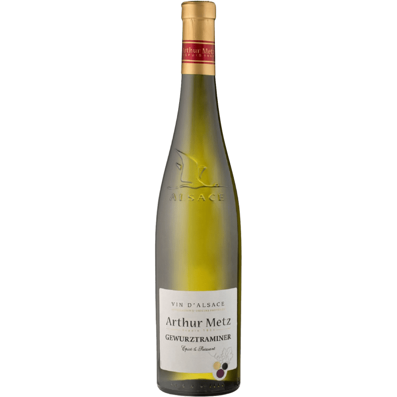 Arthur Metz, 2022, A.O.P Alsace Gewurztraminer Demi-Sec, Vin Blanc