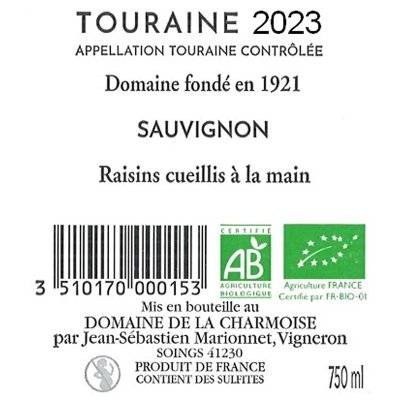 Contre étiquette du produit