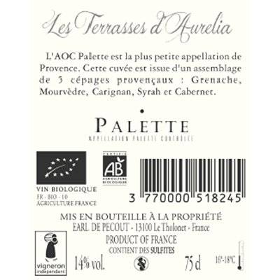 Contre étiquette du produit