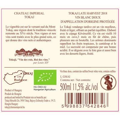 Contre étiquette du produit