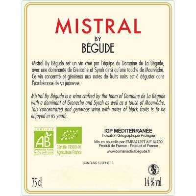 Contre étiquette du produit