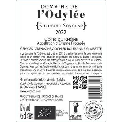 Contre étiquette du produit