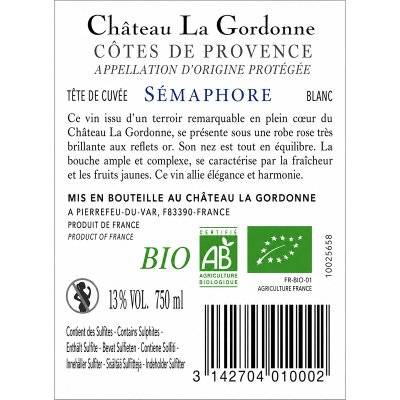 Contre étiquette du produit