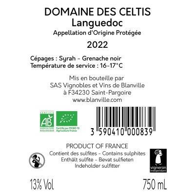 Contre étiquette du produit