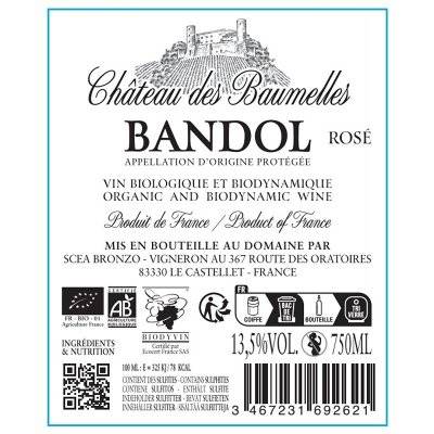 Contre étiquette du produit