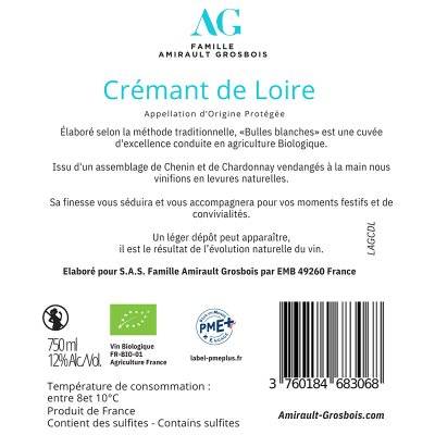 Contre étiquette du produit