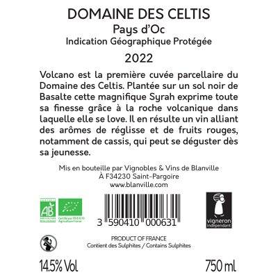 Contre étiquette du produit