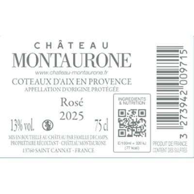 Contre étiquette du produit