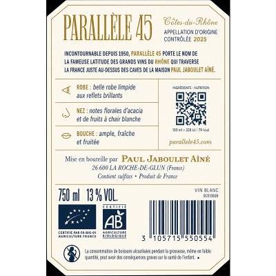 Contre étiquette du produit