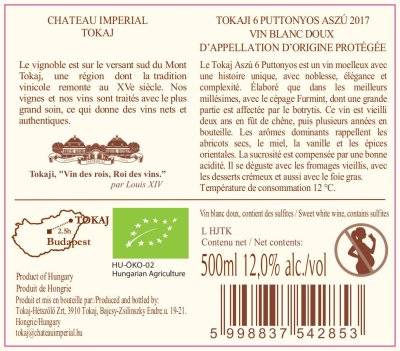 Contre étiquette du produit