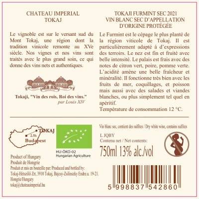 Contre étiquette du produit