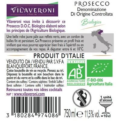 Contre étiquette du produit