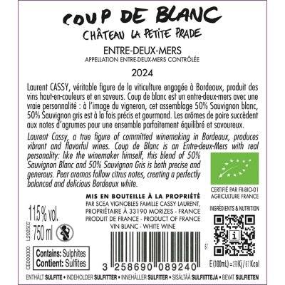 Contre étiquette du produit