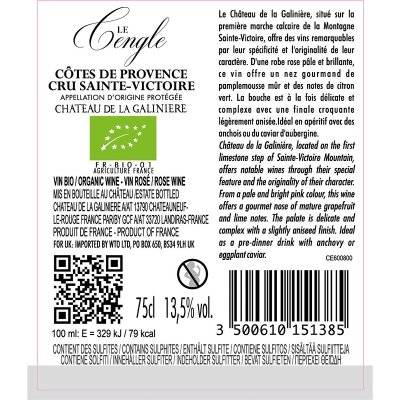 Contre étiquette du produit