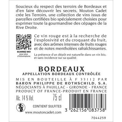 Contre étiquette du produit