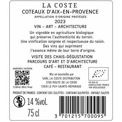 Contre étiquette du produit