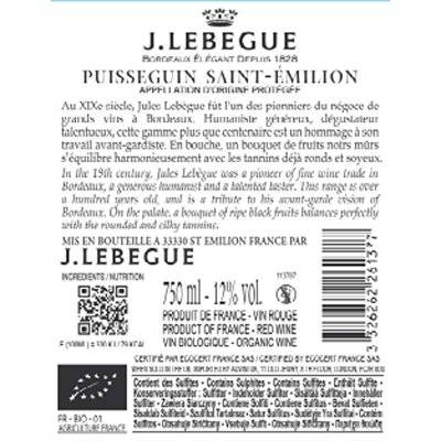 Contre étiquette du produit