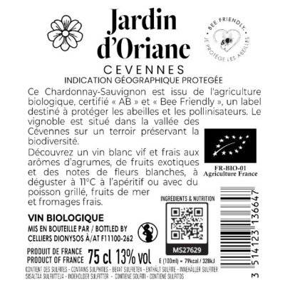 Contre étiquette du produit