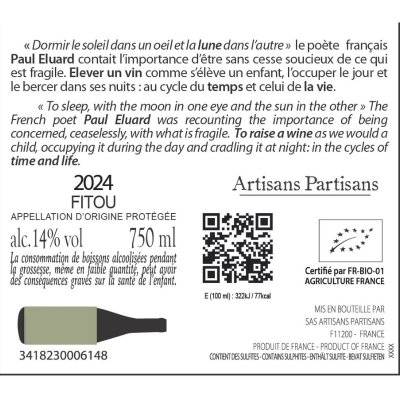 Contre étiquette du produit