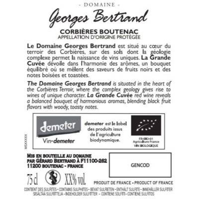 Contre étiquette du produit