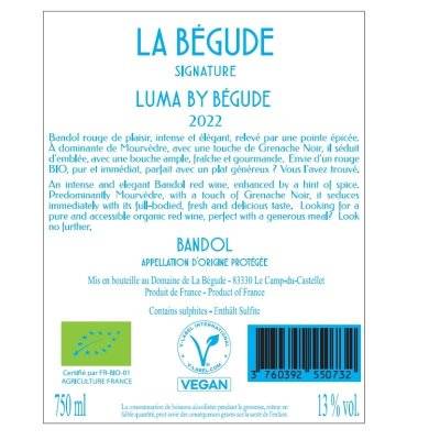 Contre étiquette du produit