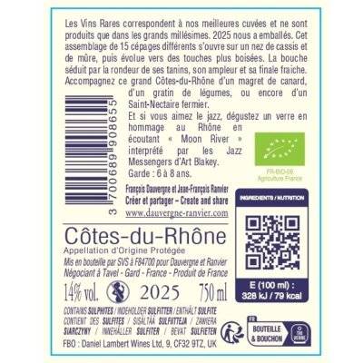 Contre étiquette du produit