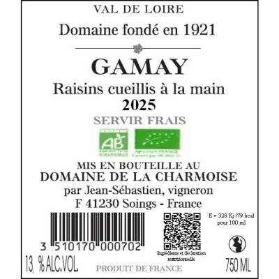 Contre étiquette du produit