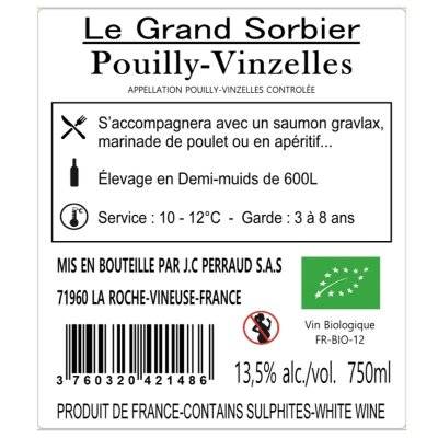 Contre étiquette du produit