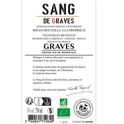 Contre étiquette du produit
