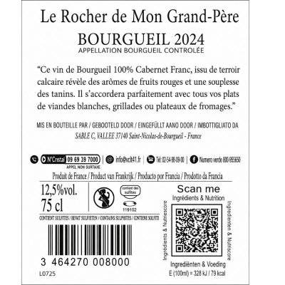 Contre étiquette du produit