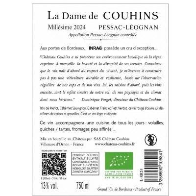 Contre étiquette du produit