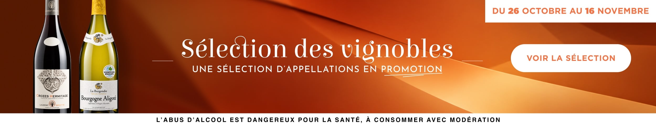 Bannière la sélection des vignobles